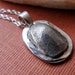 Sterling Silver Baby Fingerprint Thumbprint Oval Necklace For Mothers