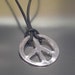 Sterling Silver Peace Leather Necklace