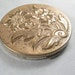 Vintage 60s American Elgin Repousse Flower Compact
