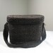 Antique Odd Black Beaded Wood 20s Victorian Purse Bag