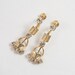 Vintage 40s 50s Gold Tone Rhinestone Arrow Dangle Earrings Jewelry