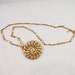 Vintage 60s Gold Tone Monet Mod Necklace Jewelry