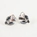 Hematite 50s Sterling Silver Earrings Jewelry Signed Crystal Creations