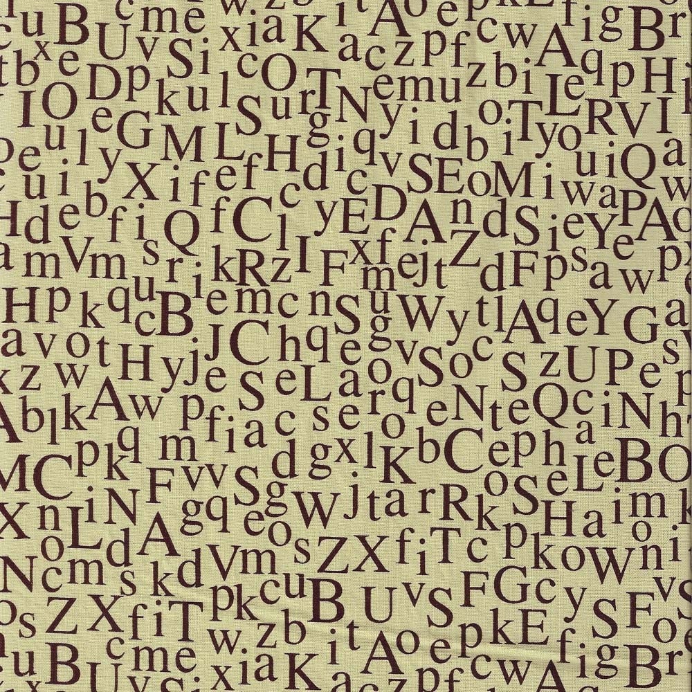 Alphabet Print Fabric custom for Marty