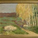 Vintage Czech Modernist Landscape oil painting