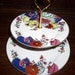 Special Order for Rienore - Oriental 2 Tier Floral Serving Tray - Crudites - Party Tray - Hors doeuvres - Centerpiece
