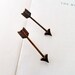 Detailed Brass Arrow Stud Earrings
