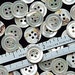 30 Natural White Mother of Pearl 4 Hole Buttons