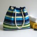 Sailor Tote.. blue-white-green
