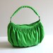Bella in Apple Green --the drapery bag, so chic, large and elegant everyday purse with zippered closure and single strap--