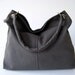 Last One - Classy Hobo Bag in Olive Grey - with top ZIPPER CLOSURE -- Large