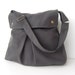 LAST ONE - Modular Messenger Bag in Grey / Gray / Shoulder Bag / Laptop Bag / Diaper Bag / Travel Bag / Pleated with flap, adjustable strap