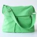 LAST ONE - Modular Messenger Bag in Apple Green / Shoulder Bag / Laptop Bag / Diaper Bag / Travel Bag / flap / long strap / chartreuse