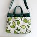 SALE Mini Laptop Bag in Emerald Green Beautiful Daphne Leaves / Macbook / Ipad / Outside Pocket / chartreuse / Spring Fashion / Summer