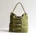 Poetry in Olive Green / Pleated Bag / Shoulder Bag / Diaper Bag / Large / Ruffles Bag / Pistachio / Messenger / Cross Body / Choose Color