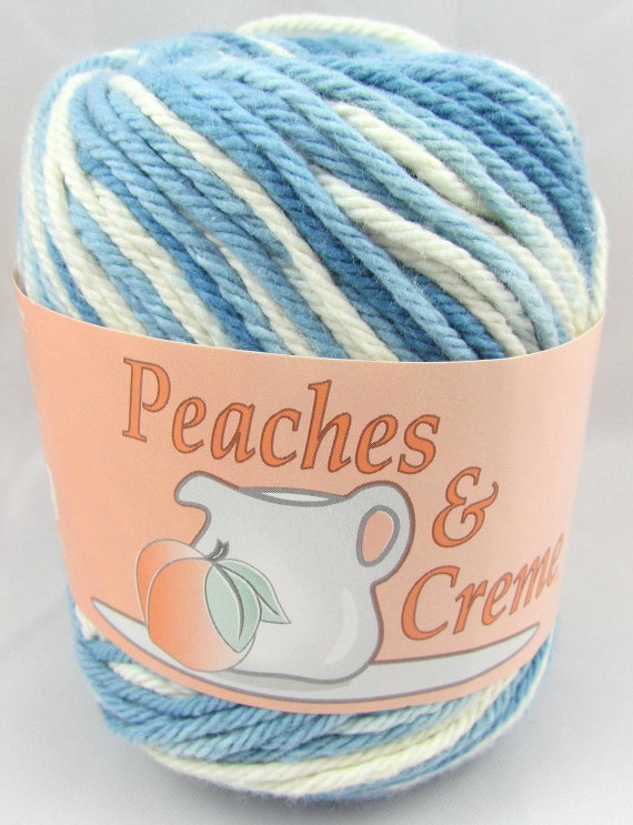 SHADED DENIM Peaches & Creme Yarn 1 Ball by carolscabin on Etsy