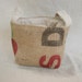 small burlap bucket