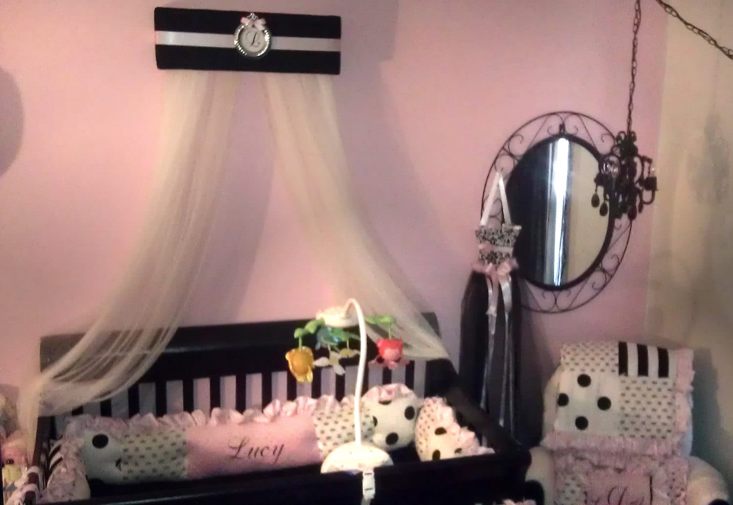 Crown Bed Canopy Crib with Drapes SaLe Princess by SoZoeyBoutique