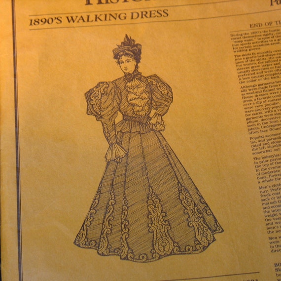 1890s Walking Dress Pattern by Old World Enterprises