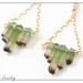watermelon tourmaline earrings, rare tourmaline crystal point gemstone dangles, one of a kind stones, modern boho jewelry, green pink SALE