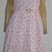 Vintage 50s Pink White Flower Print New Look Dress M