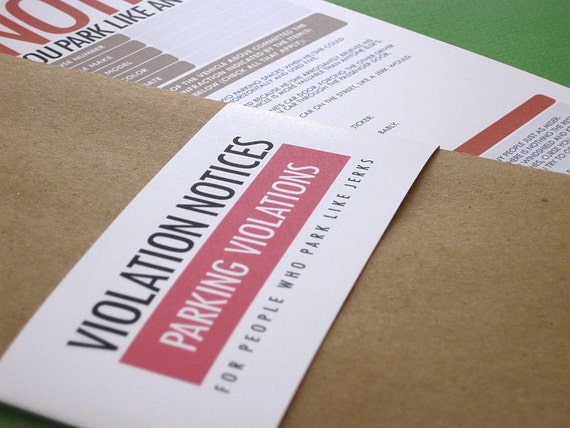 Fake Parking Ticket Funny Printable