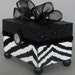 Flocked Zebra Keepsake Box