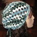 Cluster Slouchy Beanie Dread Tam in Shaded Greens
