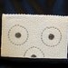 White black beaded geometric design clutch purse