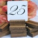 Rustic Wedding Wood Table Number Holders- Set of 15