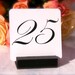 Black Wood Table Number Holders- Set of 10