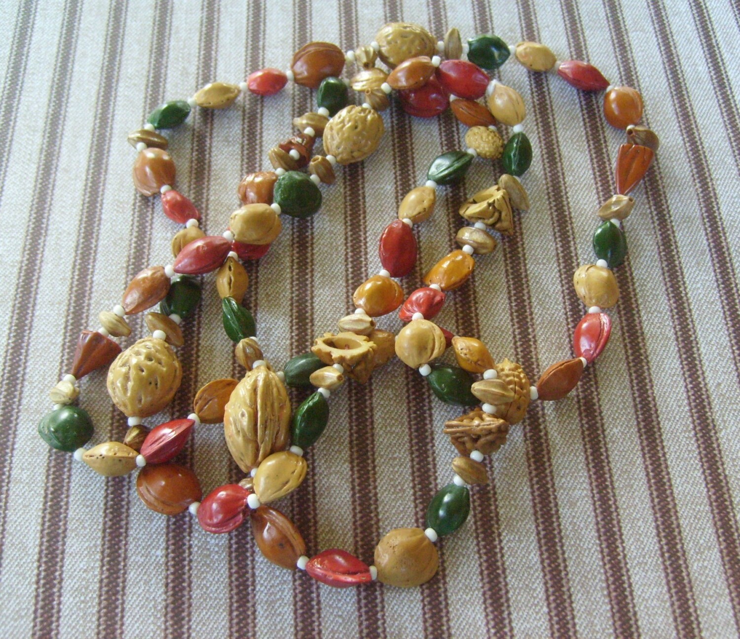 Colourful Vintage Nut Necklace – Haute Juice