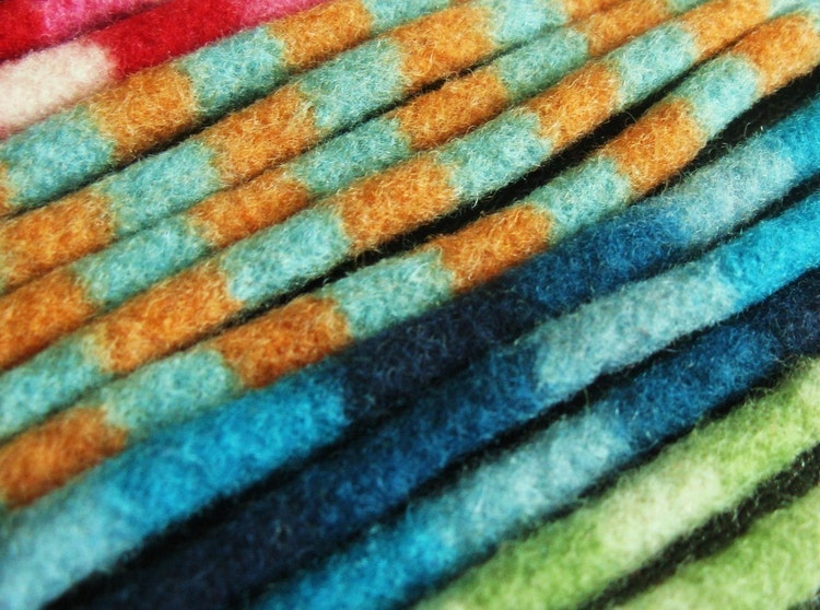 How to make felt strips from recycled wool by woollyfabulous