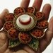 Felt and zipper flower brooch