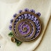 Felt and zipper abstract brooch