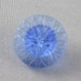 Vintage Glass Button - Blue Flower