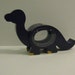 Wood Piggy Bank - Baby Dino No.1 (Dk. Purple)
