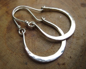 Petite Gabriela Hammered Sterling Silver Earrings Hoops