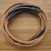 Nude Natural Leather Cord Bangles With Oxydized Tubes