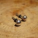 Handmade Organic Plug Recycled Sterling Silver Studs Post 16 gauge