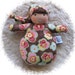Waldorf Inspired Doll Mini Baby Pansies on Brown