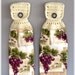Hanging Kitchen Towels Grapes Matching Pair