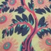 Vintage poly crepe CHIFFON scarf Arts Crafts TREE of LIFE