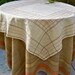 Vintage Tattersall Plaid Tablecloth SET of 2 Earth Tones