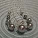 Large Silver Glass Pearl Beaded Front Yoke Necklace