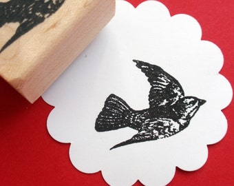 SALE - Flying Bird Rubber Stamp - Handmade rubber stamp by BlossomStamps
