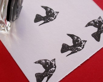 Flying Bird Rubber Stamp - Handmade by BlossomStamps
