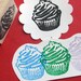SALE 25% OFF / Cupcake Rubber Stamp // Cake rubber stamp // Bakery Stamp - Handmade rubber stamp by BlossomStamps