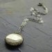 Amethyst Potion charm necklace crocheted with oxidized sterling silver
