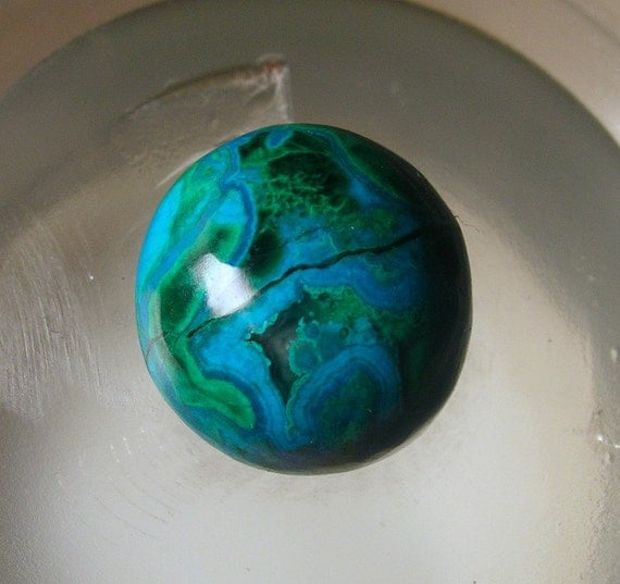 Gem Silica Chrysocolla Cabochon Inspiration by Elementaldesigns